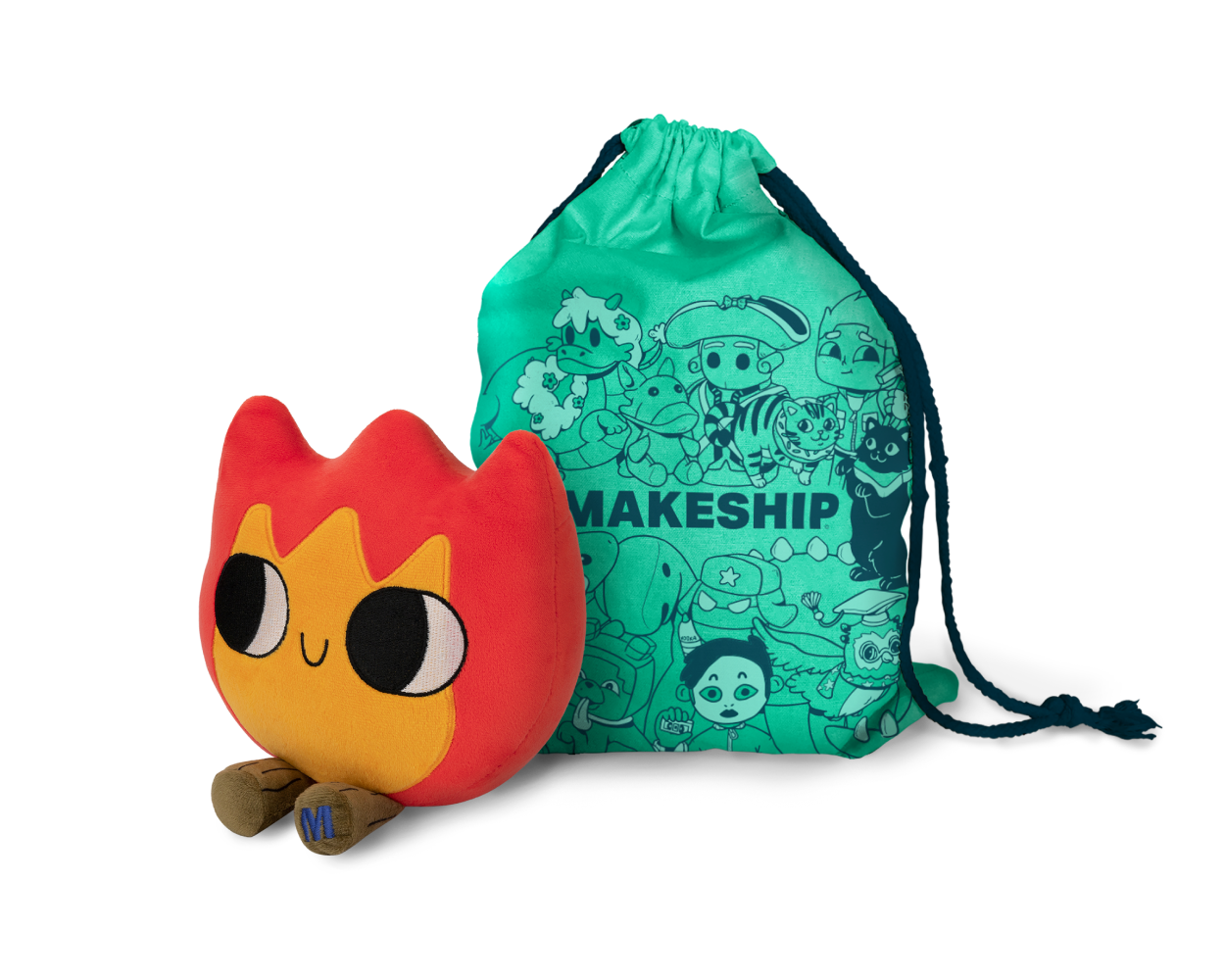 fiya plush toy with bag